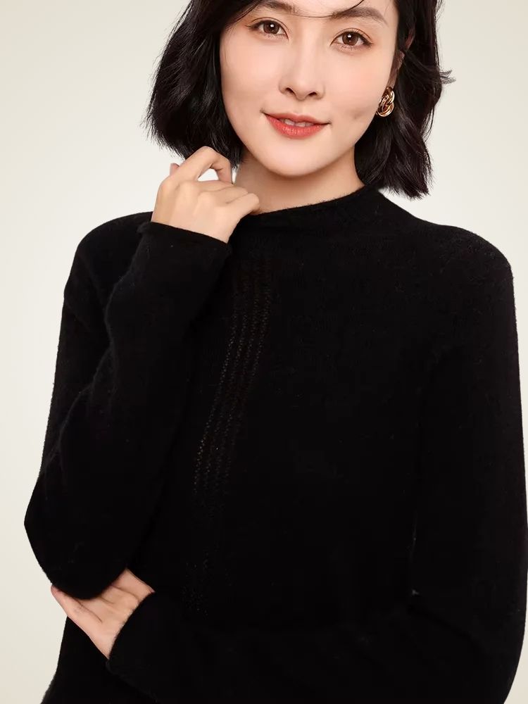 Alice Mock Neck Cashmere Sweater | The Cashmere Studio