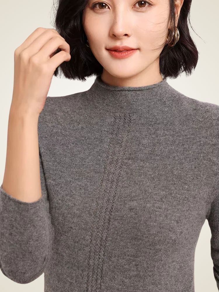 Alice Mock Neck Cashmere Sweater | The Cashmere Studio