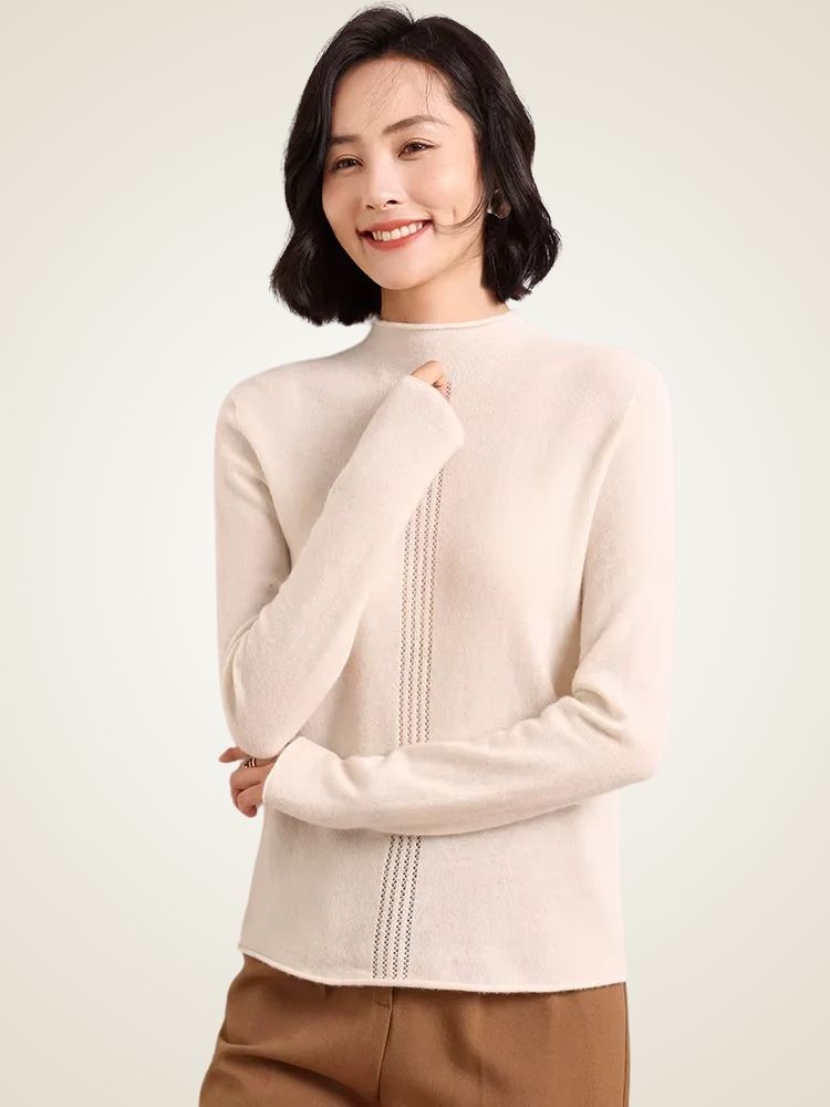 Alice Mock Neck Cashmere Sweater | The Cashmere Studio