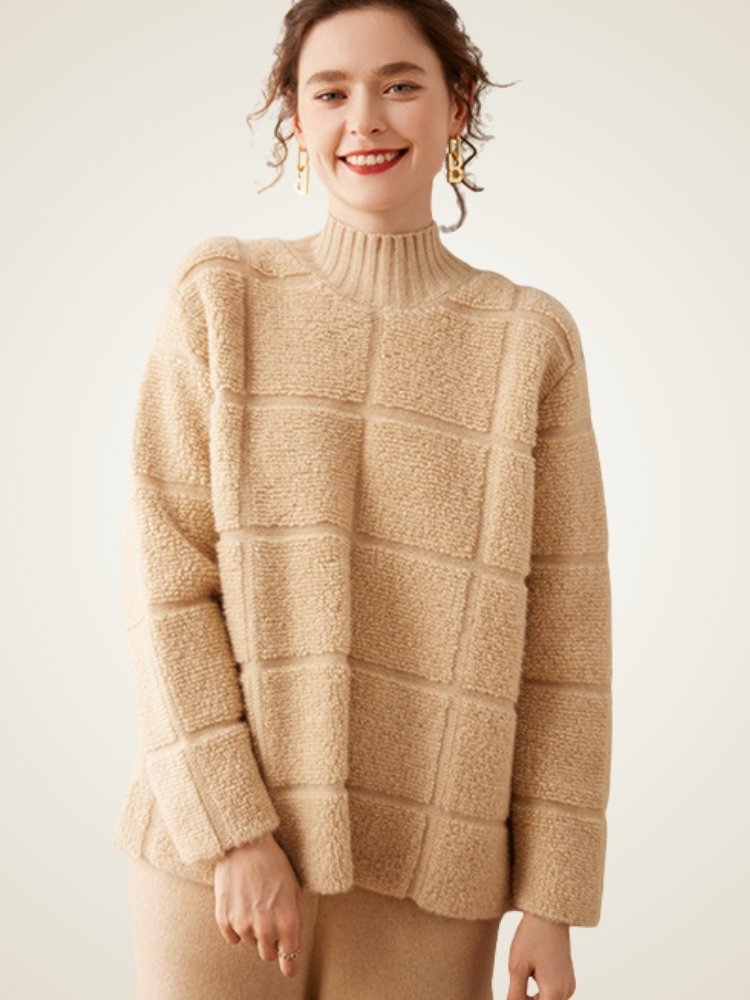 Alice Mock Neck Cashmere Sweater | The Cashmere Studio