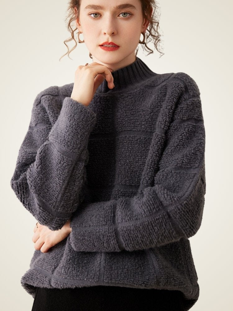 Alice Mock Neck Cashmere Sweater | The Cashmere Studio
