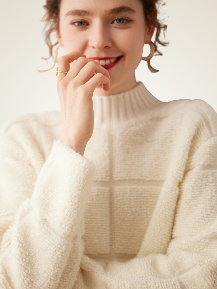 Alice Mock Neck Cashmere Sweater | The Cashmere Studio