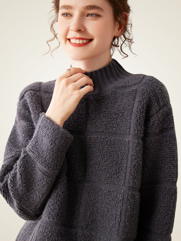 Alice Mock Neck Cashmere Sweater | The Cashmere Studio
