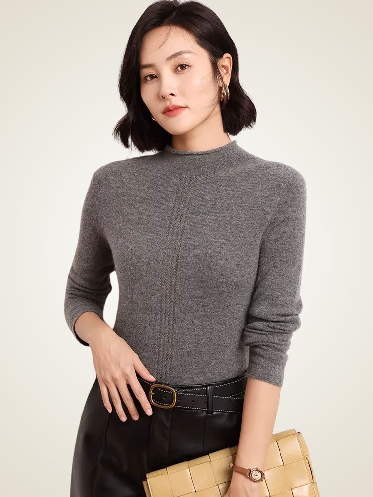 Alice Mock Neck Cashmere Sweater | The Cashmere Studio