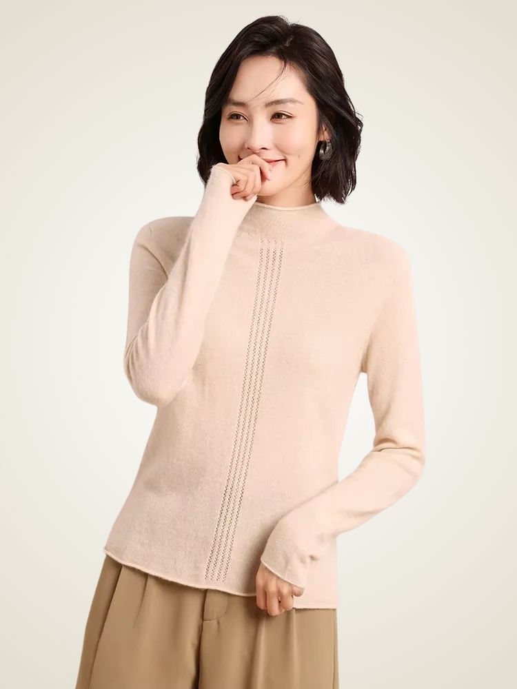 Alice Mock Neck Cashmere Sweater | The Cashmere Studio