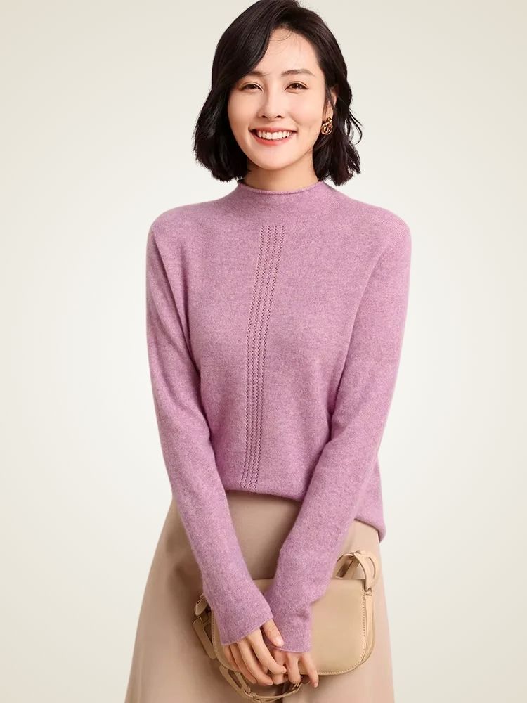 Alice Mock Neck Cashmere Sweater | The Cashmere Studio