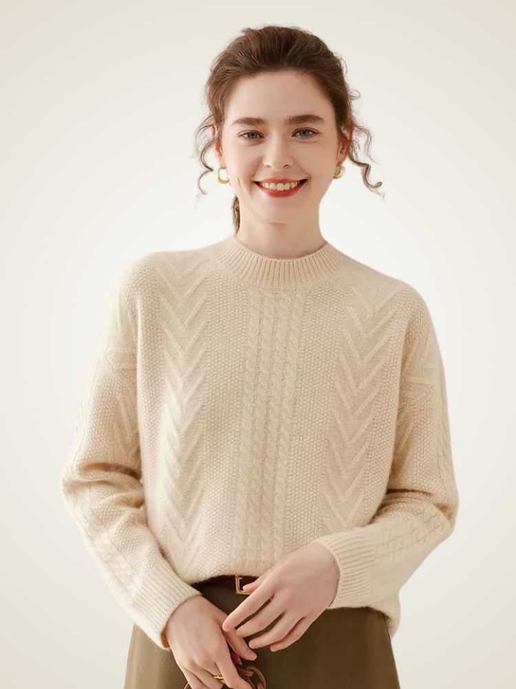 Bella - Mock Neck Cashmere Sweater