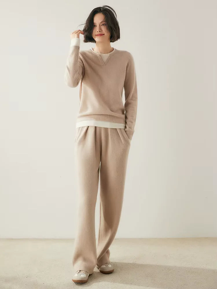 Amber - Crewneck Cashmere Sweater | The Cashmere Studio