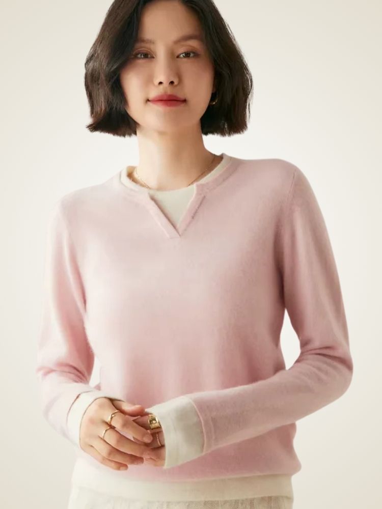 Amber - Crewneck Cashmere Sweater | The Cashmere Studio