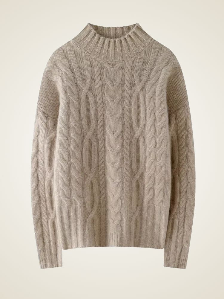 Harper - Mock Neck Cashmere Sweater | The Cashmere Studio