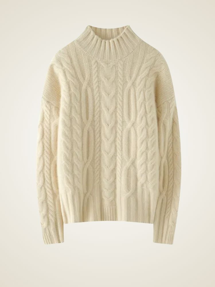 Harper - Mock Neck Cashmere Sweater | The Cashmere Studio