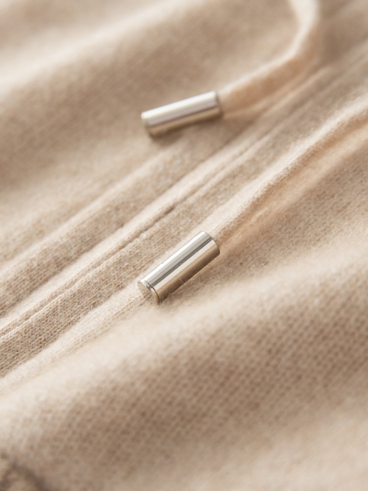 Yelindra - Cashmere Zip-up Hoodie Cardigan | The Cashmere Studio