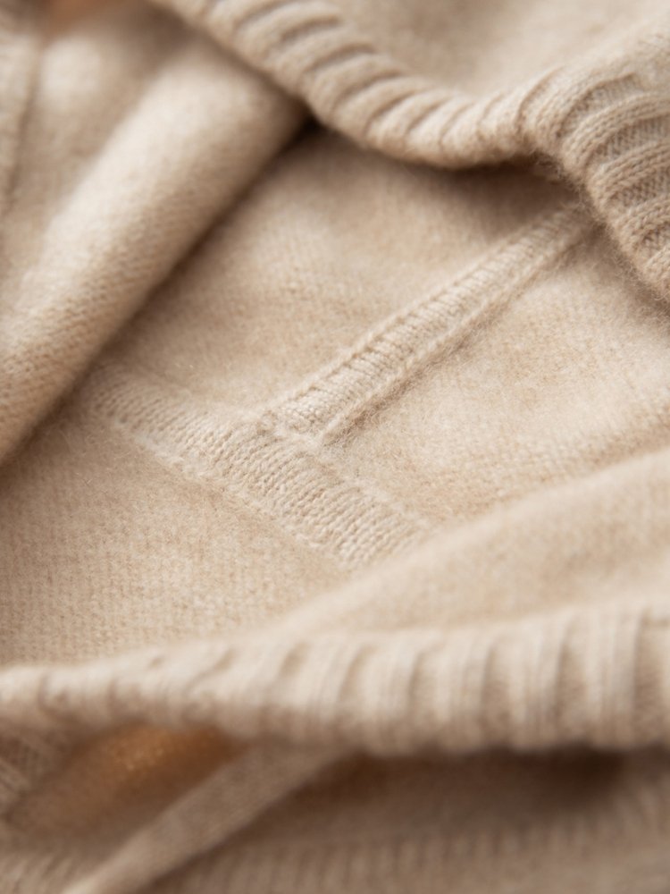 Yelindra - Cashmere Zip-up Hoodie Cardigan | The Cashmere Studio