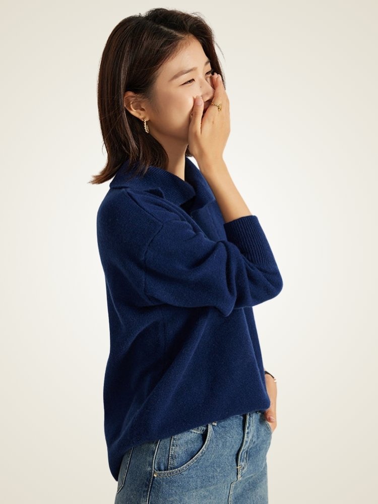 Rosendra - Buttoned Cashmere Sweater | The Cashmere Studio
