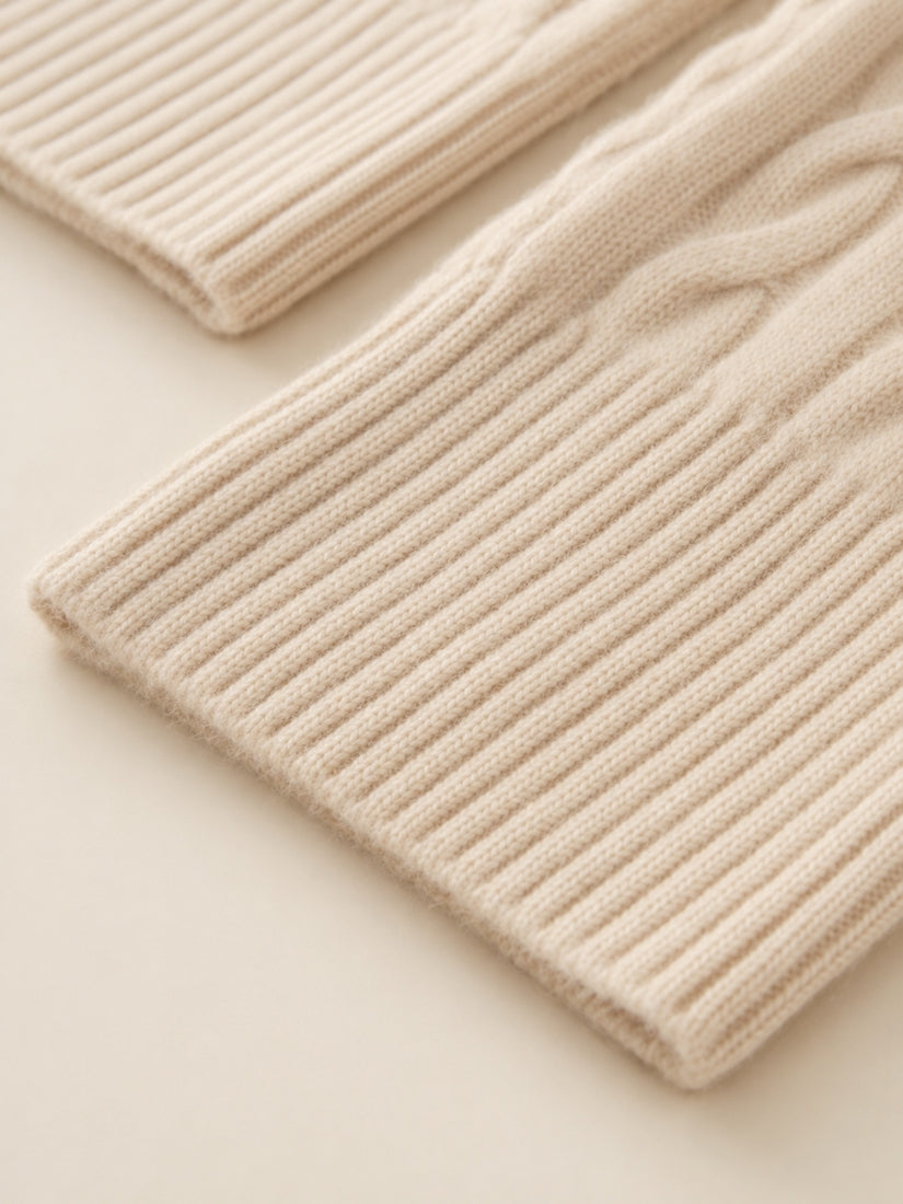 Corinna - Ribbed Cuff Detail | The Cashmere Studio