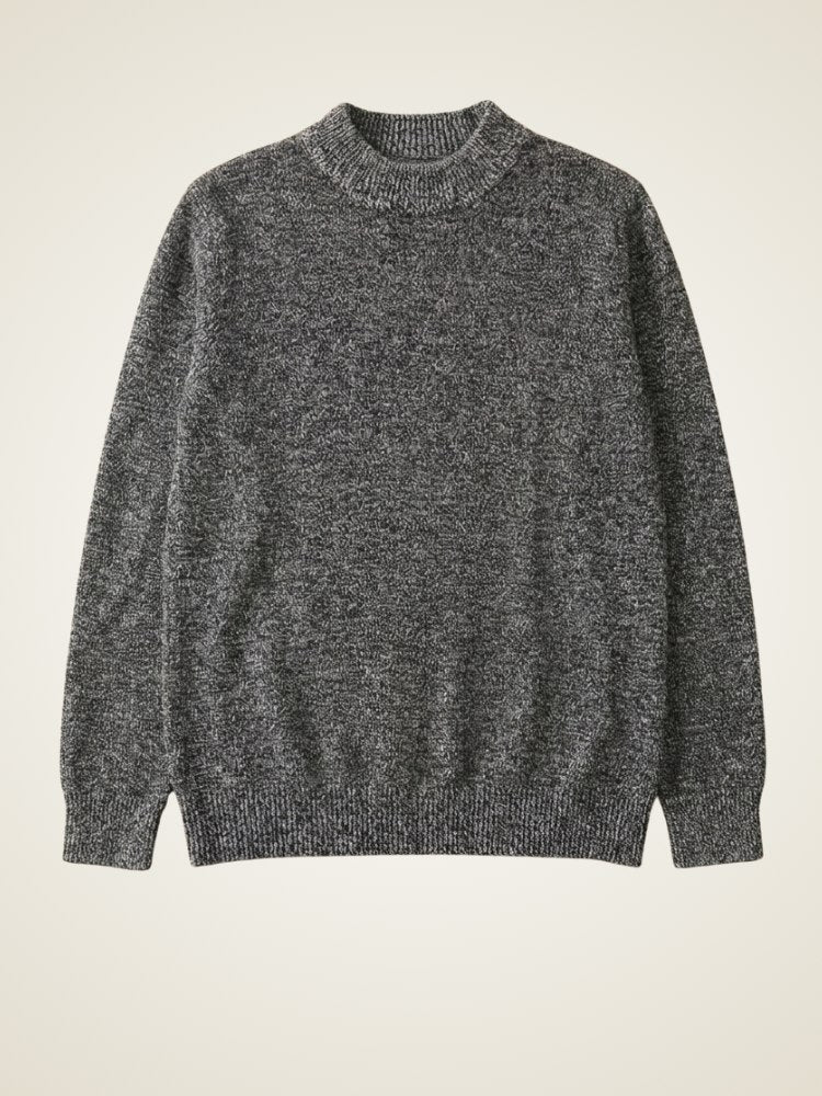 Forest - Gray Cashmere Crewneck Sweater | The Cashmere Studio