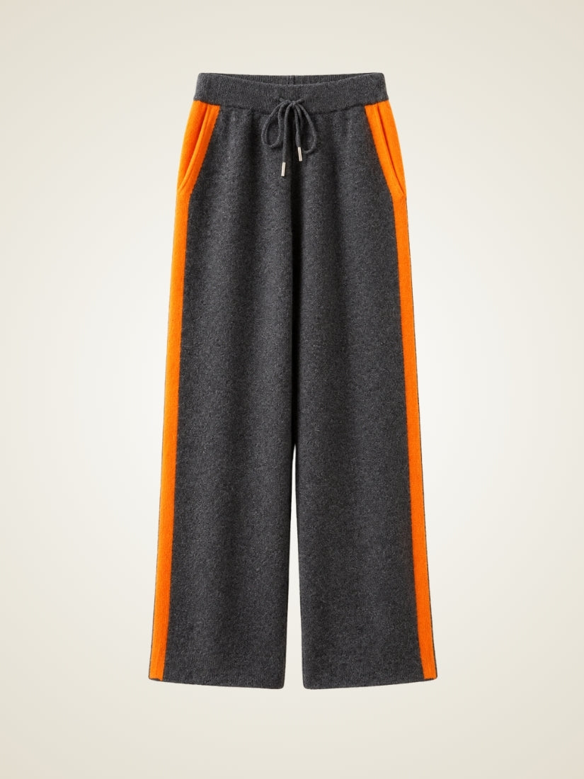Darien — Side-Stripe Cashmere Pants | The Cashmere Studio