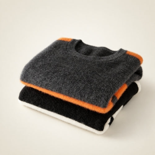 Darien — Side-Stripe Cashmere Sweater | The Cashmere Studio