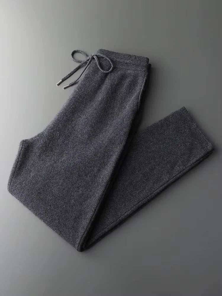 Evan - Dark Gray Cashmere Lounge Set | The Cashmere Studio