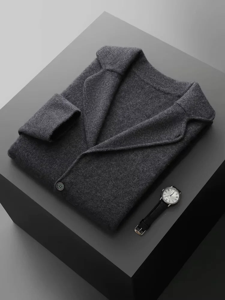 Evan - Dark Gray Cashmere Lounge Set | The Cashmere Studio