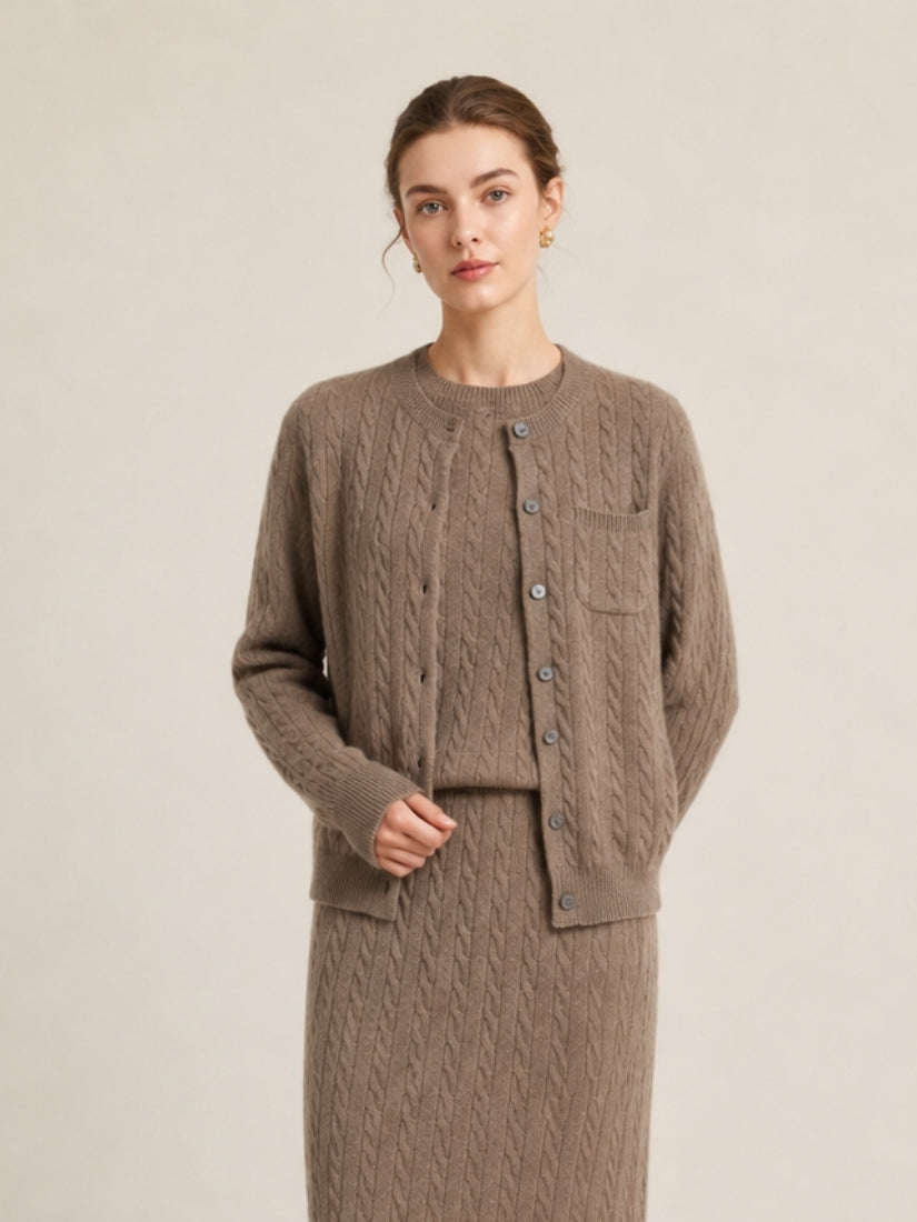 Daryssa — Button Front Cashmere Cardigan | The Cashmere Studio