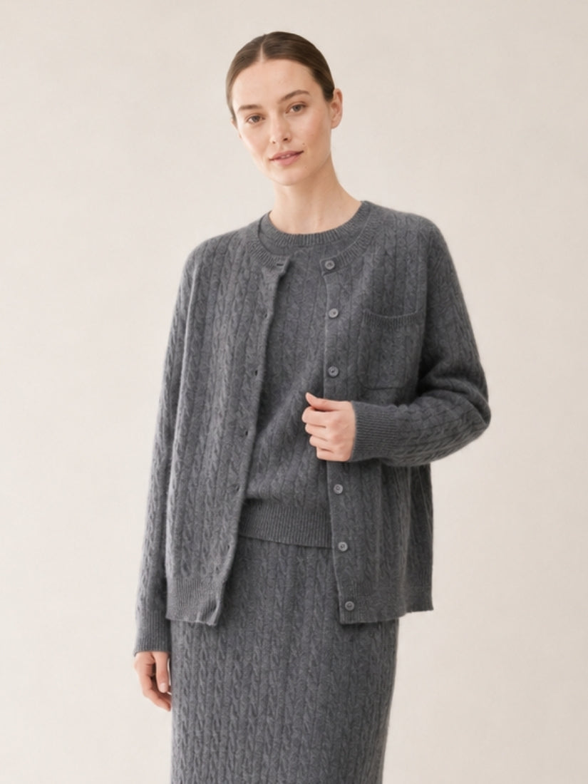 Daryssa — Button Front Cashmere Cardigan | The Cashmere Studio