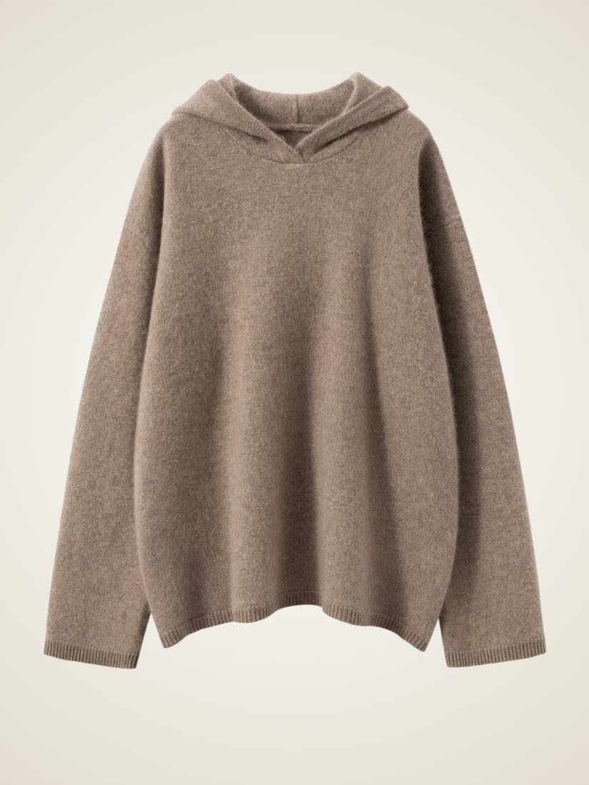 Dravena — Taupe Cashmere Hoodie Set | The Cashmere Studio