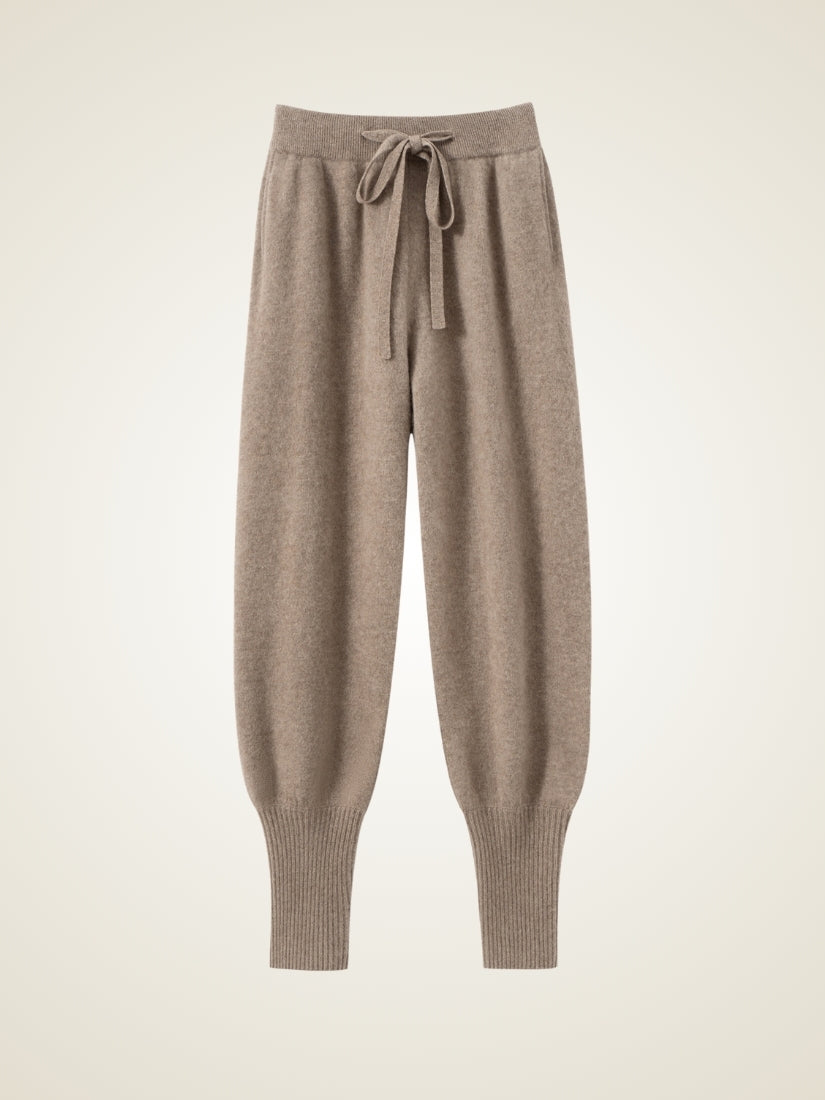 Dravena — Taupe Cashmere Pants | The Cashmere Studio