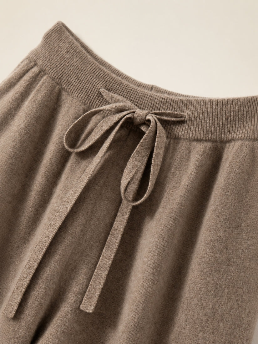 Dravena — Taupe Cashmere Pants | The Cashmere Studio