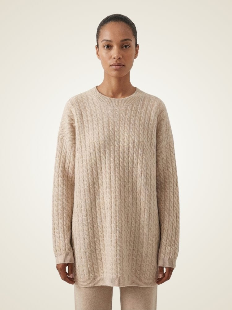 Eirisse - Cable-Knit Cashmere Sweater | The Cashmere Studio