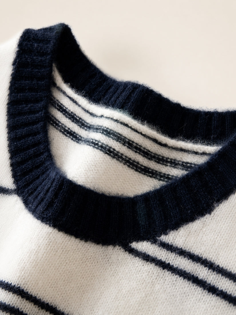 Elystra - Contrast Neckline Detail | The Cashmere Studio