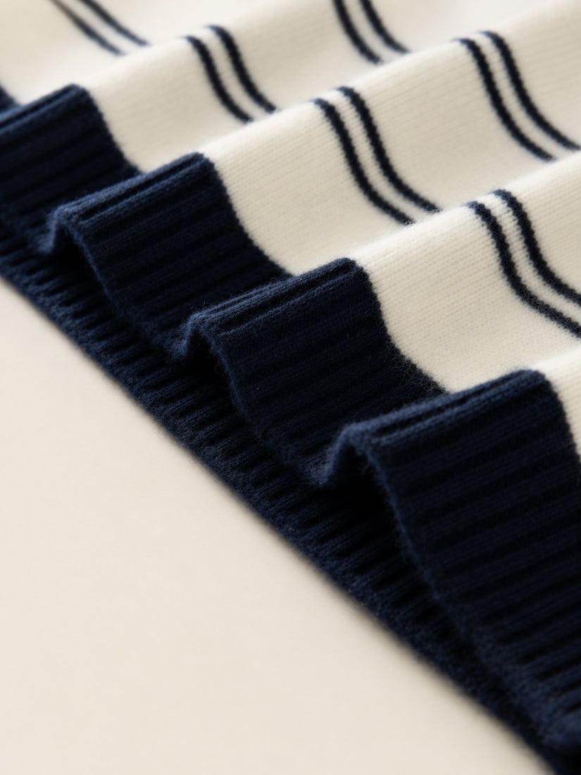 Elystra - Stripe Knit Detail | The Cashmere Studio