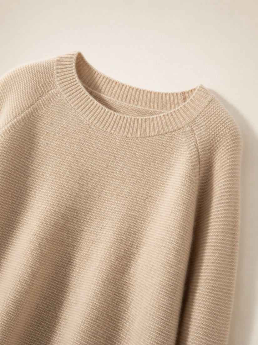 Gialora - Textured Knit Cashmere Sweater | The Cashmere Studio