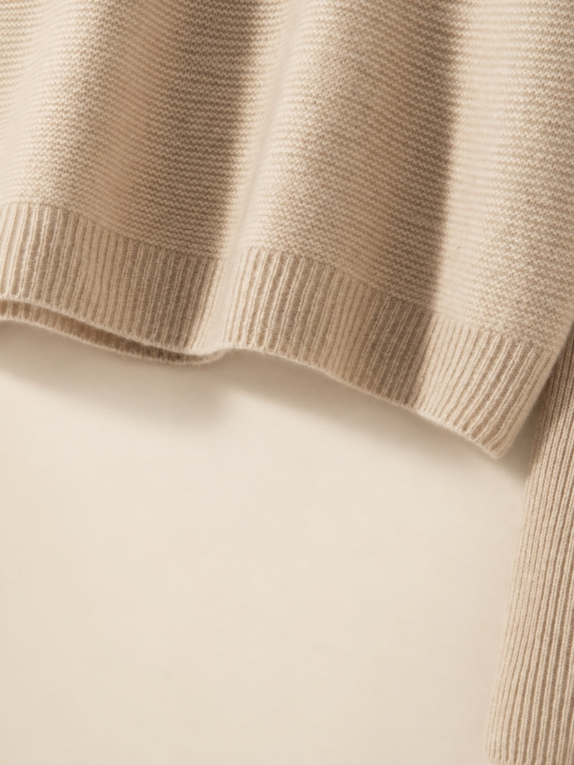 Gialora - Textured Knit Cashmere Sweater | The Cashmere Studio
