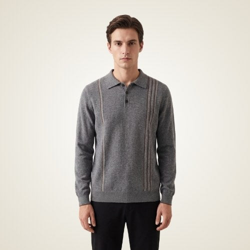 Clay - Cashmere Polo Sweater | The Cashmere Studio