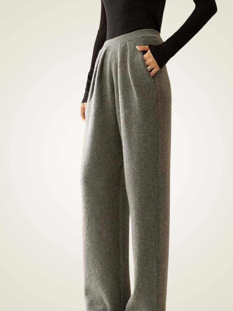 Rosalie - Pleated Cashmere Pants