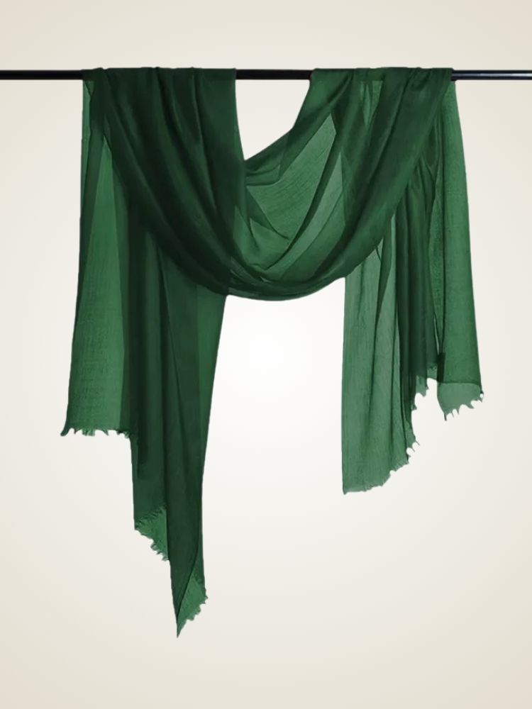 Kaia - Green Cashmere Scarf Pashmina | The Cashmere Studio