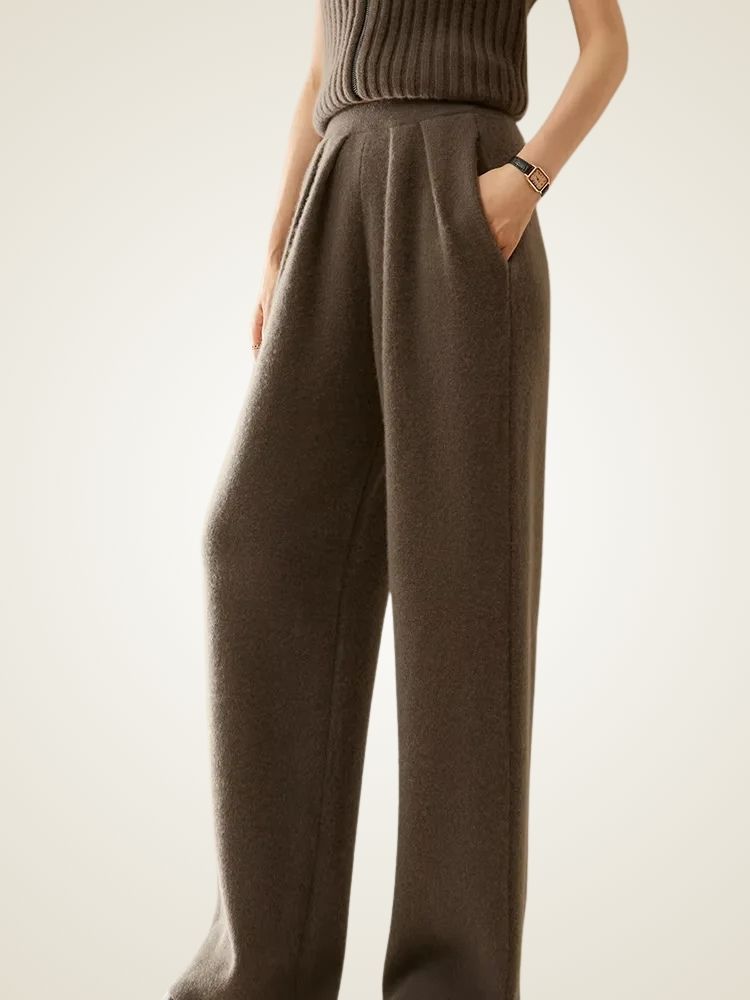 Rosalie - Pleated Cashmere Pants