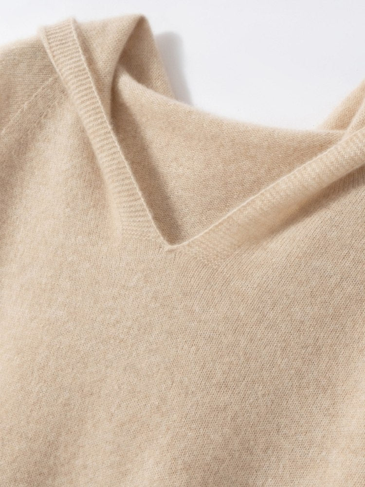 Halisse - Hooded Cashmere Sweater | The Cashmere Studio