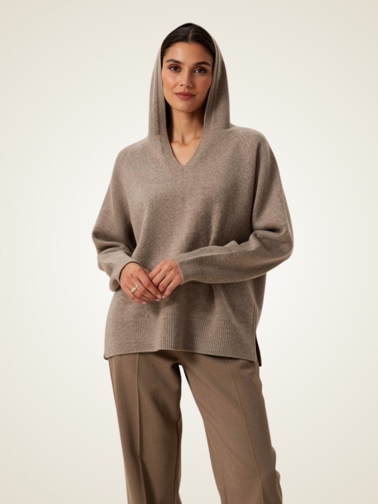 Halisse - Hooded Cashmere Sweater | The Cashmere Studio