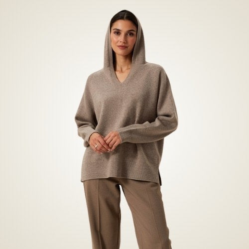 Halisse - Hooded Cashmere Sweater | The Cashmere Studio