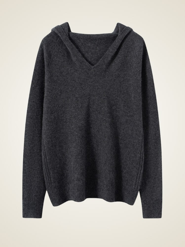 Halisse - Hooded Cashmere Sweater | The Cashmere Studio