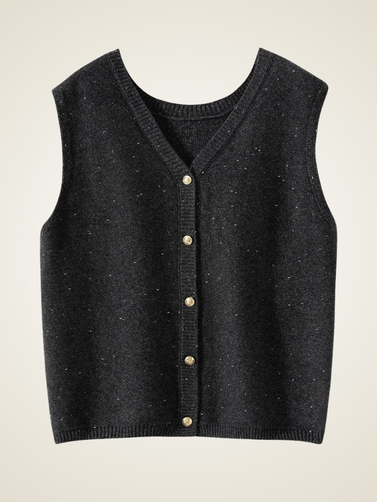 Helaene - Lurex Cashmere Vest | The Cashmere Studio