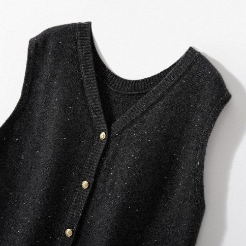 Helaene - Lurex Cashmere Vest | The Cashmere Studio
