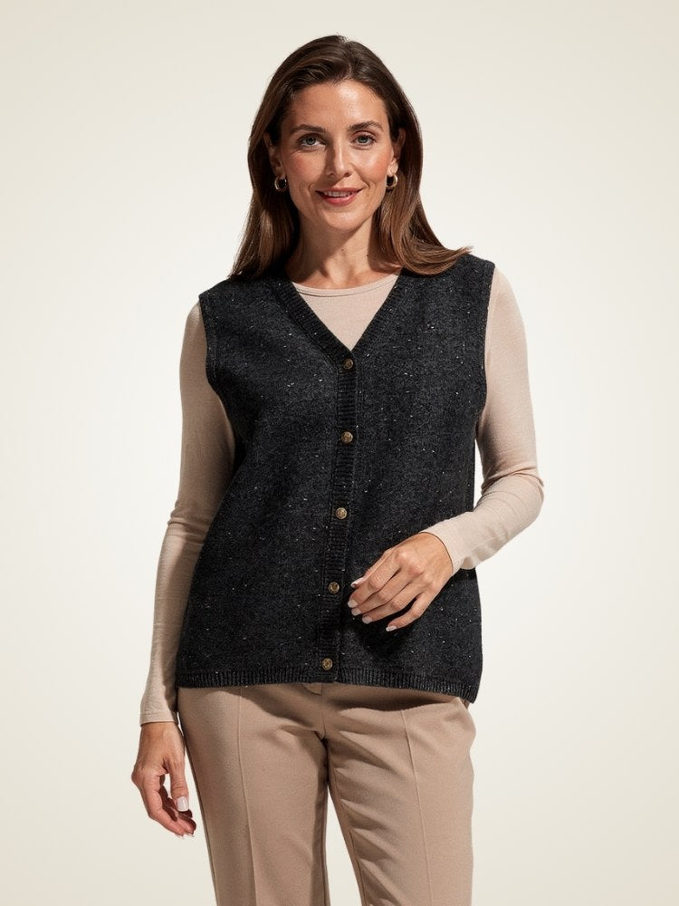 Helaene - Lurex Cashmere Vest | The Cashmere Studio
