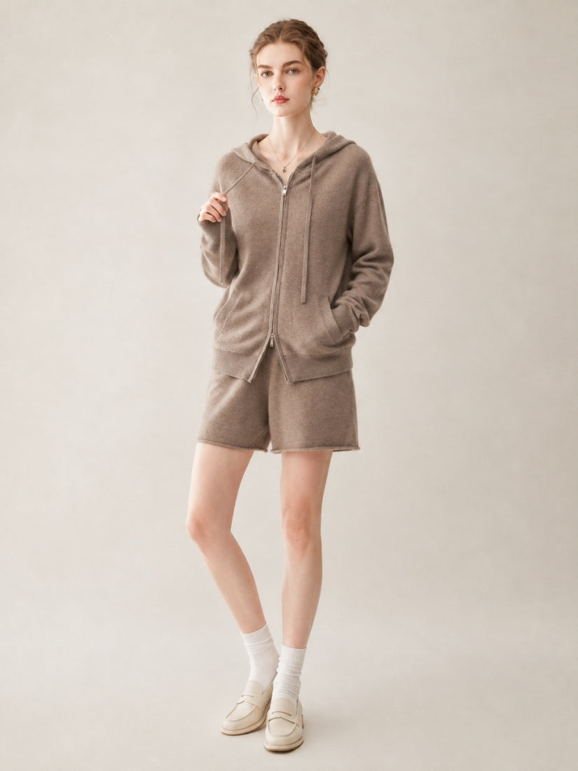 Hespera - Taupe Cashmere Set | The Cashmere Studio
