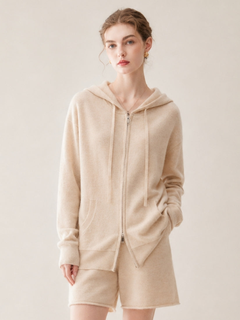 Hespera - Beige Cashmere Set | The Cashmere Studio