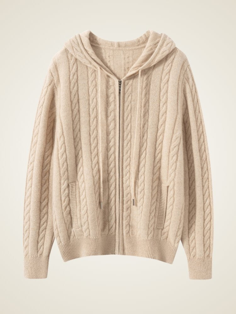Marisel - Hooded Cashmere Cardigan | The Cashmere studio
