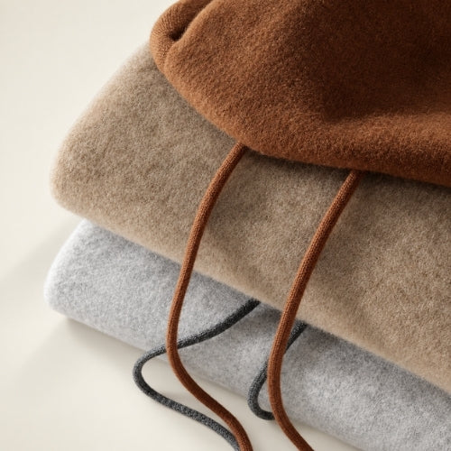 Idris — Color-Block Cashmere Hoodie Sweater | The Cashmere Studio