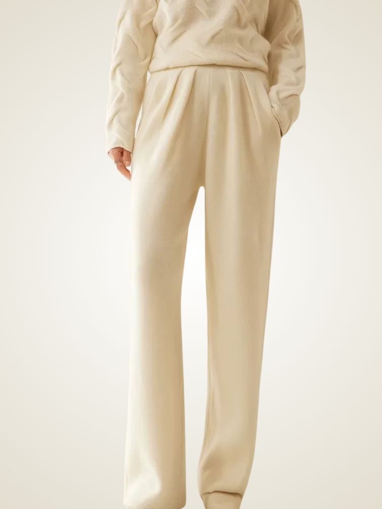 Rosalie - Pleated Cashmere Pants